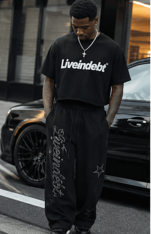 COLLATERAL — Rhinestone Script Sweatpant